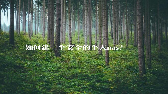 如何建一个安全的个人nas？